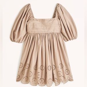Emerson Poplin Puff Sleeve Mini Dress Abercrombie & Fitch